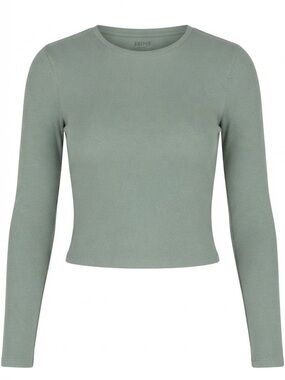 SKIMS Sage Green Long Sleeve Jersey Crewneck Top — PTP 17"